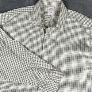 Brooks Brothers Mens 17/34 Traditional Non-Iron Button Shirt Long Sleeve Plaid